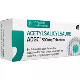 ACETYLSALICYLSÄURE ADGC 500 mg comprimés, 50 pcs