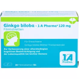 GINKGO BILOBA-1A Pharma 120 mg comprimés pelliculés, 30 comprimés