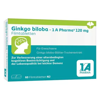 Ginkgo biloba - 1 A Pharma® 120 mg comprimés pelliculés, 60 pc Ginkgo biloba - 1 A Pharma® 120 mg comprimés pelliculés, 60 pc