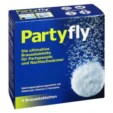 PARTYFLY Comprimés effervescents, 4 pièces