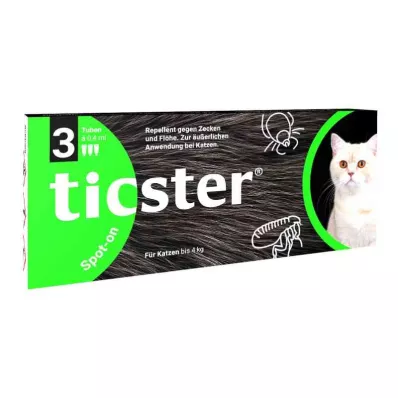 Ticster Plus Spot-on solution pour chats jusquà 4 kg (3x0,4 ml) Ticster Plus Spot-on solution pour chats jusquà 4 kg (3x0,4 ml)