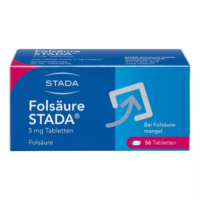 Acide folique STADA® 5 mg comprimés, 56 pc Acide folique STADA® 5 mg comprimés, 56 pc