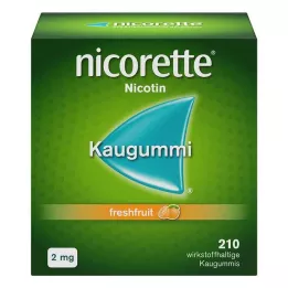 NICORETTE 2 mg gomme à mâcher freshfruit, 210 pces