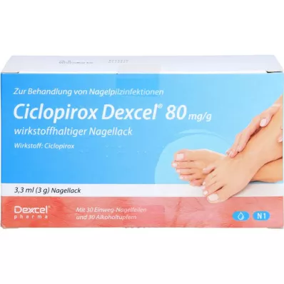 CICLOPIROX Dexcel 80 mg/g vernis à ongles, 3.3 ml