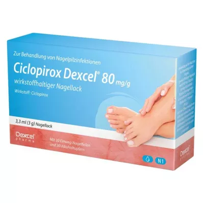 Ciclopirox Dexcel® 80 mg/g de vernis à ongles actif, 3,3 ml
