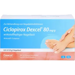 CICLOPIROX Dexcel 80 mg/g vernis à ongles, 6.6 ml