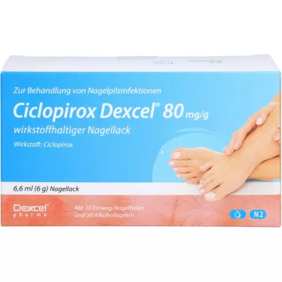 CICLOPIROX Dexcel 80 mg/g vernis à ongles, 6.6 ml