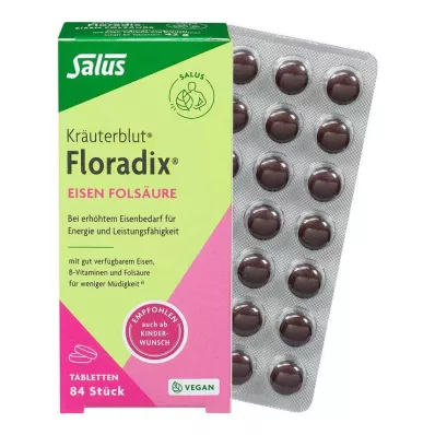Comprimés dacide folique de fer Floradix, 84 pc