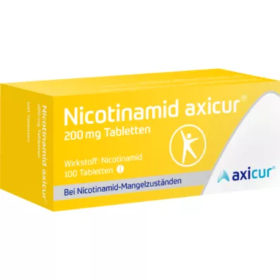 NICOTINAMID axicur 200 mg comprimés, 100 pcs