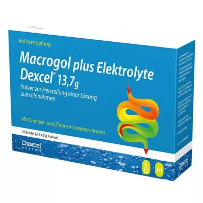MACROGOL plus Electrolytes Dexcel 13,7 g PLE, 10 pc MACROGOL plus Electrolytes Dexcel 13,7 g PLE, 10 pc