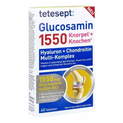 Tetesept Glucosamine 1550 comprimés pelliculés (40 pièces) Tetesept Glucosamine 1550 comprimés pelliculés (40 pièces)