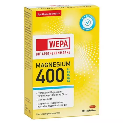 Wepa Magnésium 400 Depot + Comprimés B6, 60 pc