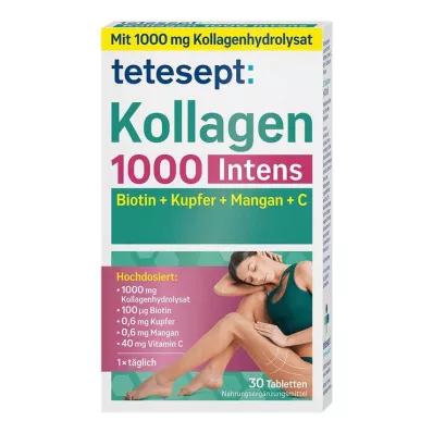 Tetesept Collagène 1000 Comprimés Intens, 30 pc Tetesept Collagène 1000 Comprimés Intens, 30 pc