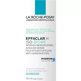 ROCHE-POSAY Effaclar H Iso-Biome Crème hydratante, 40 ml