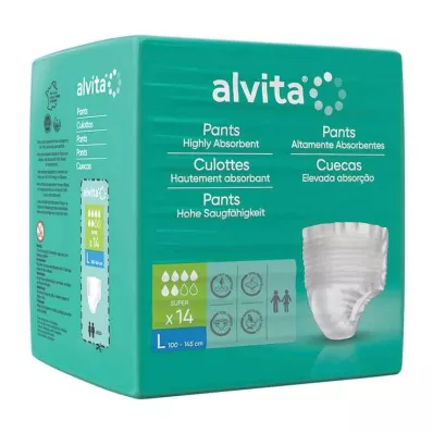 Alvita Incontinence Pantalon super grand, 14 pc