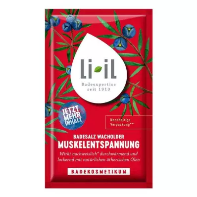 LI-IL Sel de bain au genièvre pour la détente musculaire, 80 g