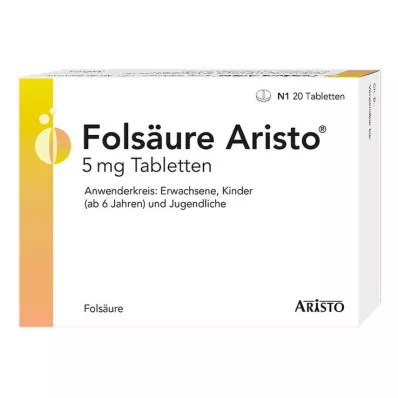 Acide folique Aristo 5 mg comprimés, 20 pc