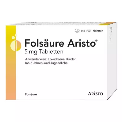 Acide folique Aristo 5 mg comprimés, 100 pc