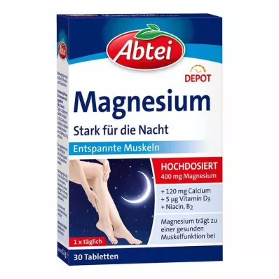 Abbey Magnesium Strong pour les comprimés de dépôt de nuit, 30 pc