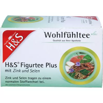 H&amp;S Figurtee Plus avec zinc et sélénium Sachets-filtres, 20X1.5 g