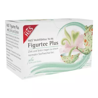 H&amp;S Figure Tea Plus avec sac filtrant en zinc et sélénium, 20X1,5 g