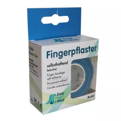 UM Pansement pour doigts Easyplast fait maison 2,5 cmx5 m bleu, 1 pièce UM Pansement pour doigts Easyplast fait maison 2,5 cmx5 m bleu, 1 pièce