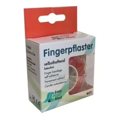 UM Pansement pour doigts Easyplast fait maison 2,5 cmx5 m rouge, 1 pièce