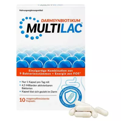 Capsules gastro-résistantes Multilac Synbiotic, 10 pc Capsules gastro-résistantes Multilac Synbiotic, 10 pc