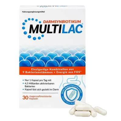 Capsules gastro-résistantes Multilac Synbiotic, 30 pc Capsules gastro-résistantes Multilac Synbiotic, 30 pc