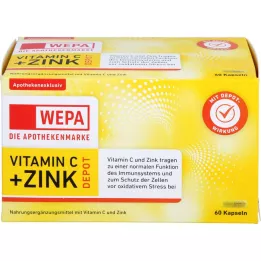 WEPA Gélules de vitamine C+zinc, 60 gélules