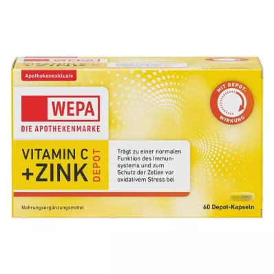 Wepa Vitamine C + Capsules de zinc, 60 pc Wepa Vitamine C + Capsules de zinc, 60 pc