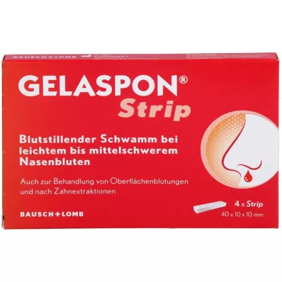 GELASPON Éponge gélatineuse Strip 1x1x4 cm, 4 pces