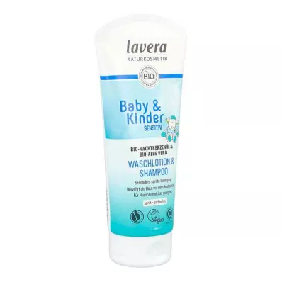 Lavera Baby & Lotion de lavage sensible pour enfants & Shampooing.(200ml) Lavera Baby & Lotion de lavage sensible pour enfants & Shampooing.(200ml)
