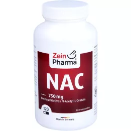 NAC 750 mg de N-acétyl-L-cystéine de haute qualité, 120 cps