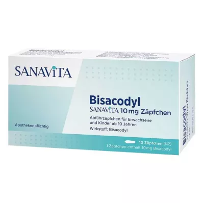 Bisacodyl Sanavita 10 mg suppositoires, 10 pc