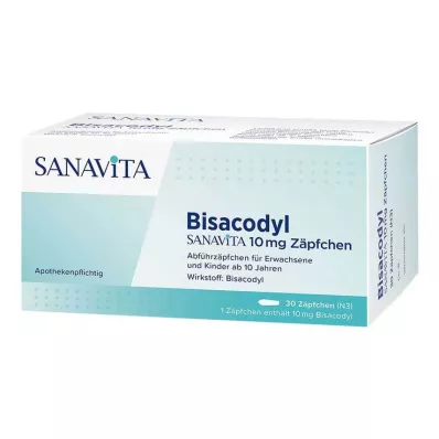 Bisacodyl Sanavita 10 mg suppositoires, 30 pc