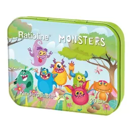 RATIOLINE Pansements adhésifs pour enfants, 3 tailles, boîte métal, 20 pces