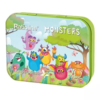 Bandes de plâtre pour enfants Ratioline, 3 tailles, boîte en fer blanc, 20 pièces