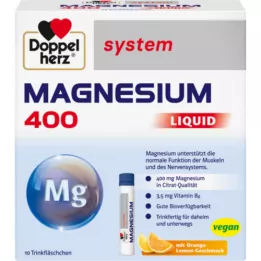 DOPPELHERZ Magnésium 400 Liquid system ampoule buvable, 10 pcs