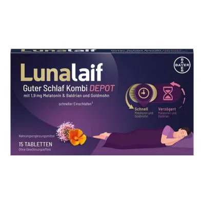 Lunalaif Comprimés de dépôt Combi Good Sleep, 15 pc