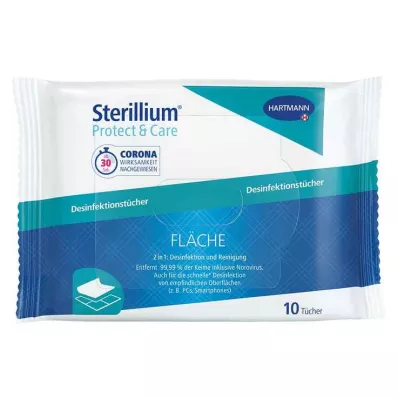 STERILLIUM Protect &amp; Care Surface Lingettes désinfectantes, 10 pces