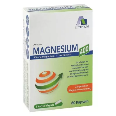 Capsules de magnésium 400 mg, 60 pc