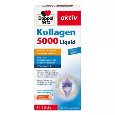 Doppelherz Collagène 5000 bâtonnets liquides, 14x10 ml Doppelherz Collagène 5000 bâtonnets liquides, 14x10 ml