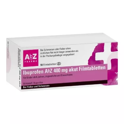 Ibuprofène AbZ 400 mg comprimés pelliculés aigus, 50 pc Ibuprofène AbZ 400 mg comprimés pelliculés aigus, 50 pc