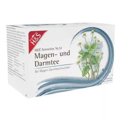 Sachets filtrants pour thé gastrique et intestinal H&amp;S®, 20X2,0 g