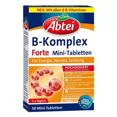 ABTEI Comprimés de complexe de vitamine B forte, 50 comprimés