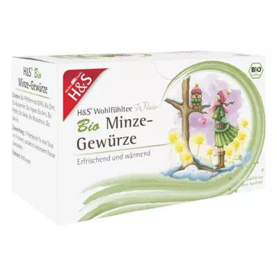 H&amp;S Winter Tea Sac filtrant épices à la menthe biologique (20x2,0 g)