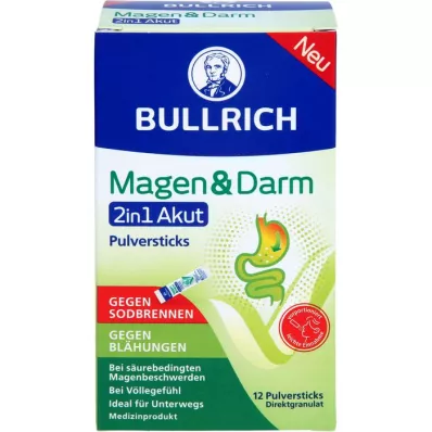 BULLRICH Estomac &amp; Intestin 2in1 Akut Pulversticks, 12 pces