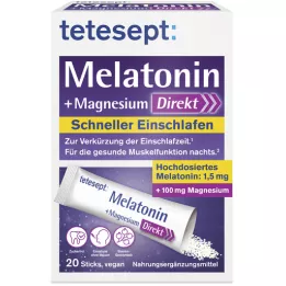TETESEPT Melatonin+Magnésium Direct Sticks, 20 pces