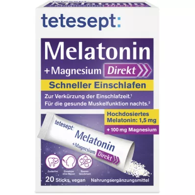 TETESEPT Mélatonine + Bâtonnets directs de magnésium, 20 pc